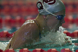 Female Swimmer doing breaststroke